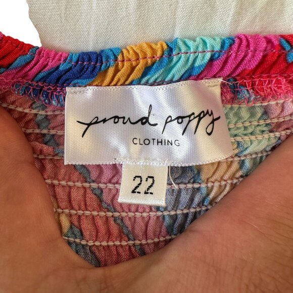 Proud Poppy Pippa Cut Out Multicolor Geometric Midi Dress Plus Size 22 - Picture 8 of 13